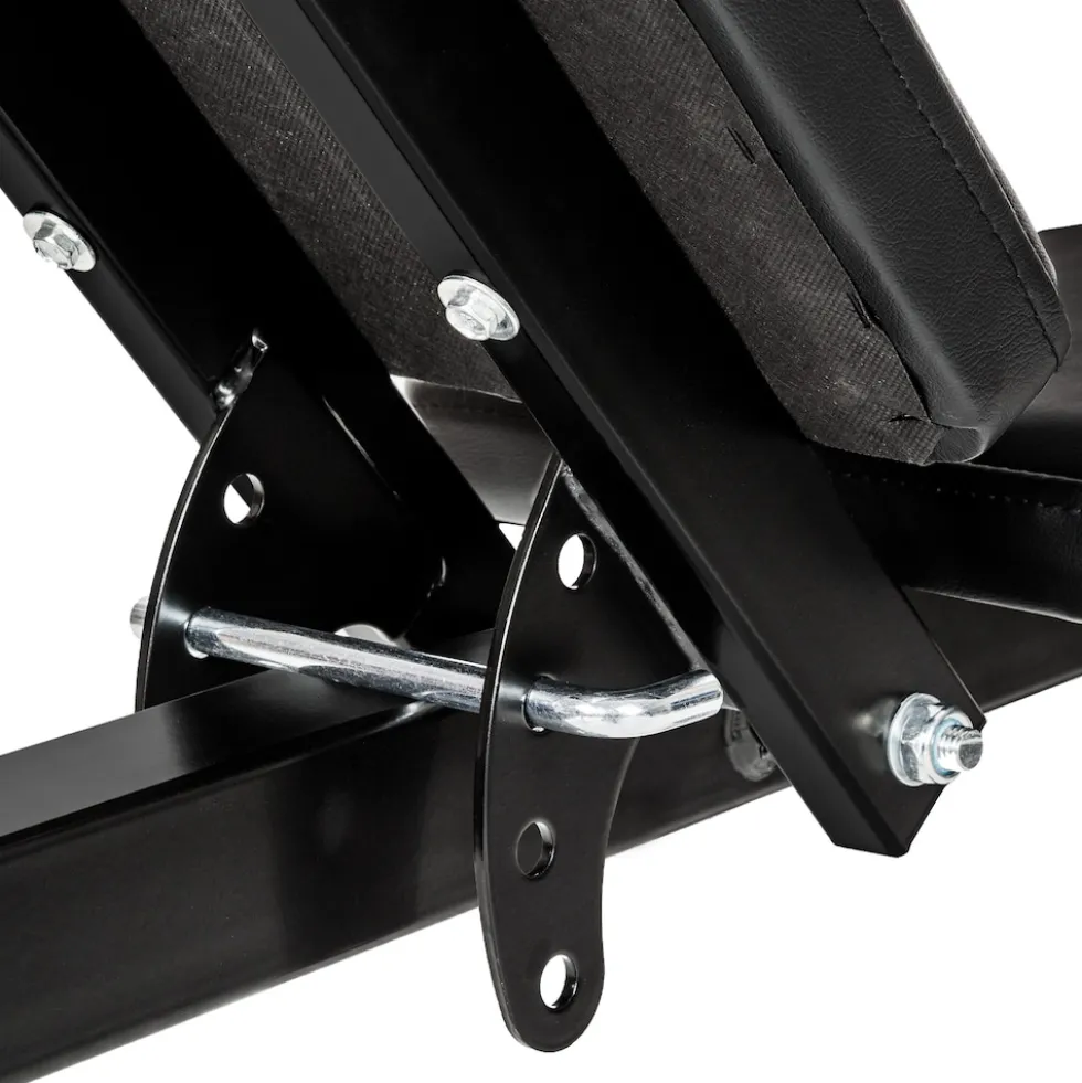 tectake® Trainingsbank, klappbar, gepolstert mit Kunstlederbezug, rutschfest, 125 x 34 x 129 cm