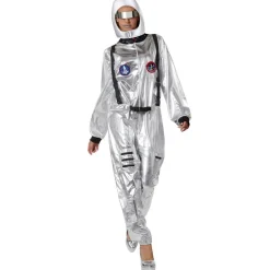 tectake® Unisexkostüm Astronaut mit Helm, Brille und Handschuhen