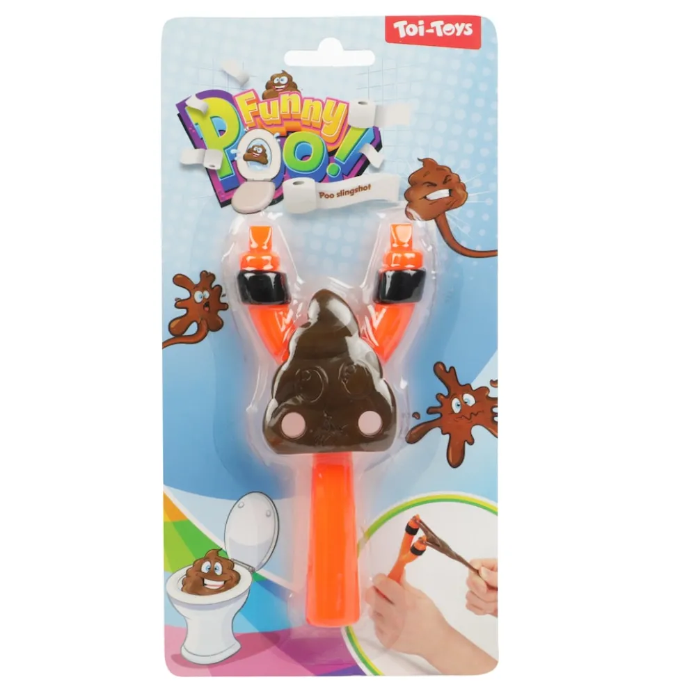 Toi-Toys 35134A - FUNNY POO Schleuder - Lächelnder Poop Kothaufen Katapult