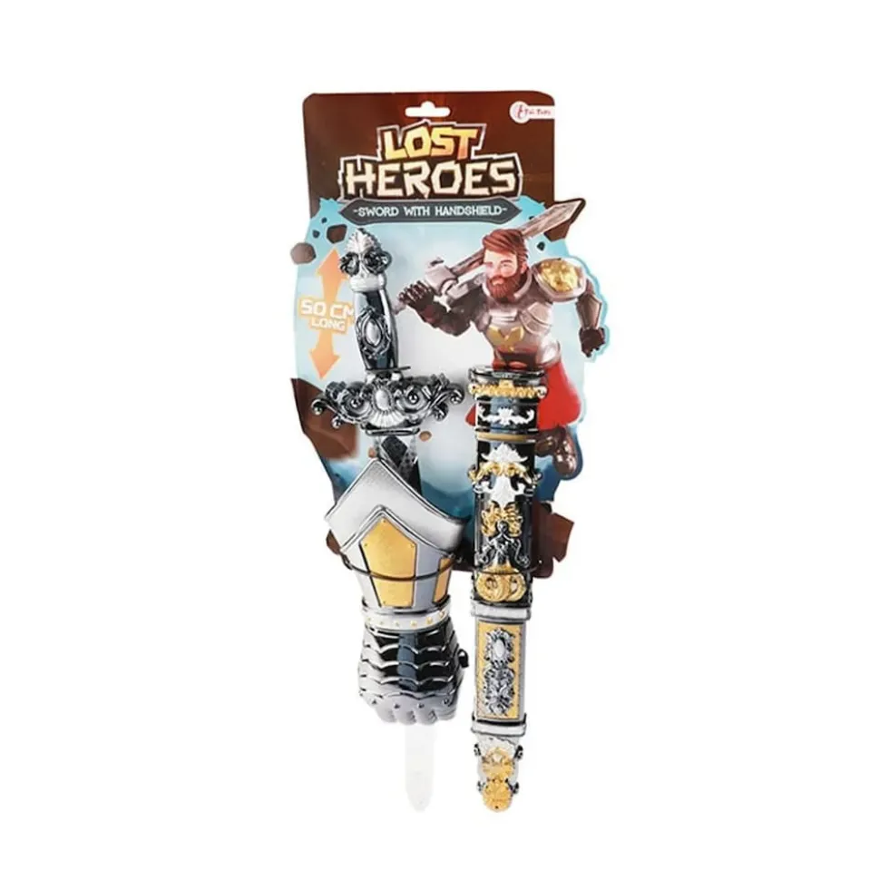 Toi-Toys LOST HEROES Verkleidungsset - Ritter- Schwert + Handschuh Verkleidung Kostüm