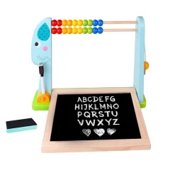 Tooky Toy TKF087 Kindertafel Rechenschieber Marker magnetische Zahlen ab 3 Jahre bunt
