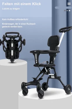 TPFLiving Klappkinderwagen aus Aluminium mit Sitzpolster