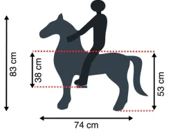 TPFLiving Reittier Einhorn Rainbow Größe S