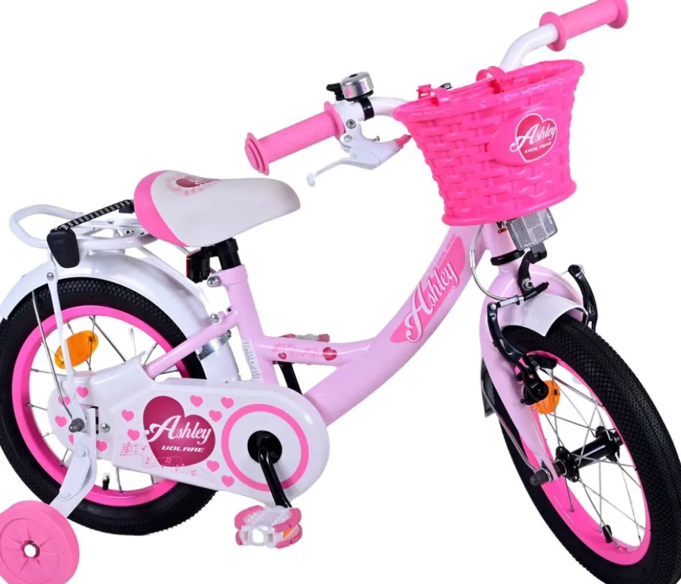 TPFSports Ashley Kinderfahrrad - Mädchen - 14 Zoll - Rücktritt + Handbremse - Weiß