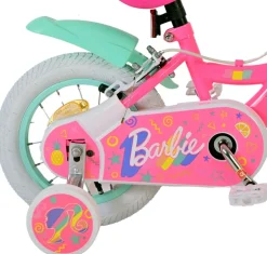 TPFSports Barbie Kinderfahrrad - Mädchen - 12 Zoll - Rücktritt + Handbremse - Rosa
