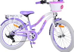 TPFSports Lovely Kinderfahrrad - Mädchen - 20 Zoll - 2 Handbremsen - 7 Gänge - Lila