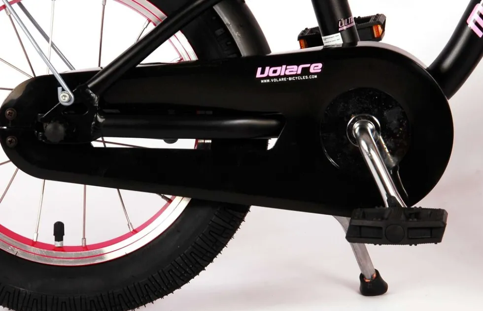 TPFSports Miracle Cruiser Kinderfahrrad - Mädchen - 14 Zoll - Rücktritt + Handbremse - Mattschwarz