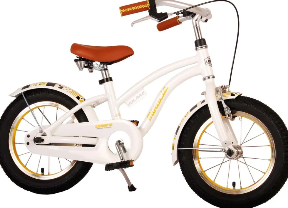 TPFSports Miracle Cruiser Kinderfahrrad - Mädchen - 14 Zoll - Rücktritt + Handbremse - Mattschwarz