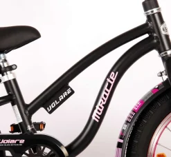 TPFSports Miracle Cruiser Kinderfahrrad - Mädchen - 16 Zoll - Rücktritt + Handbremse - Mattschwarz