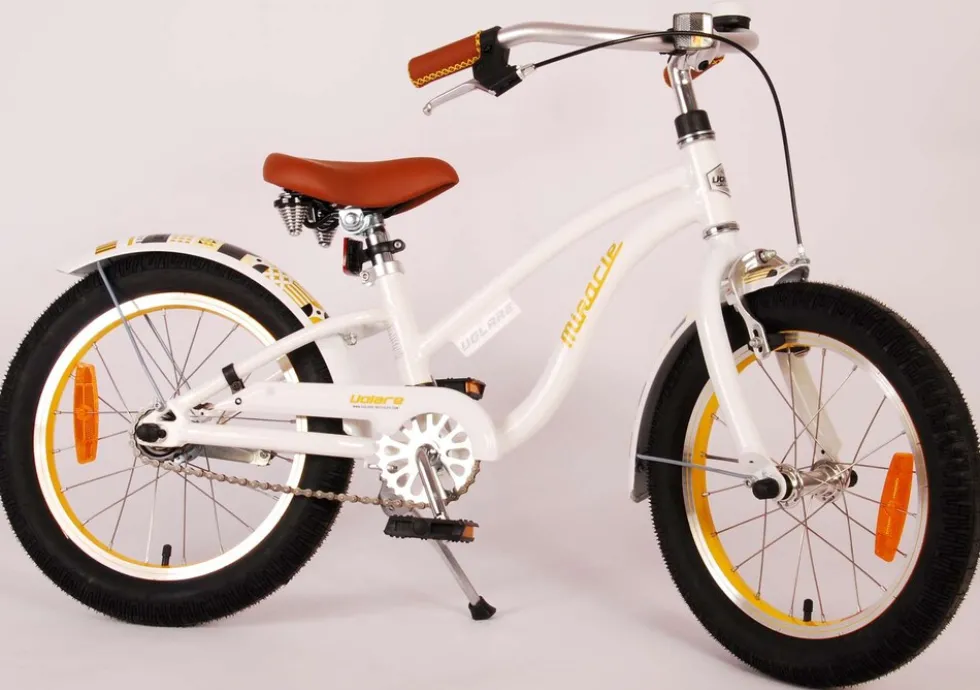 TPFSports Miracle Cruiser Kinderfahrrad - Mädchen - 16 Zoll - Rücktritt + Handbremse - Weiß