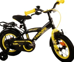 TPFSports Thombike Kinderfahrrad - Jungen - 12 Zoll - Rücktritt + Handbremse - Schwarz/Orange