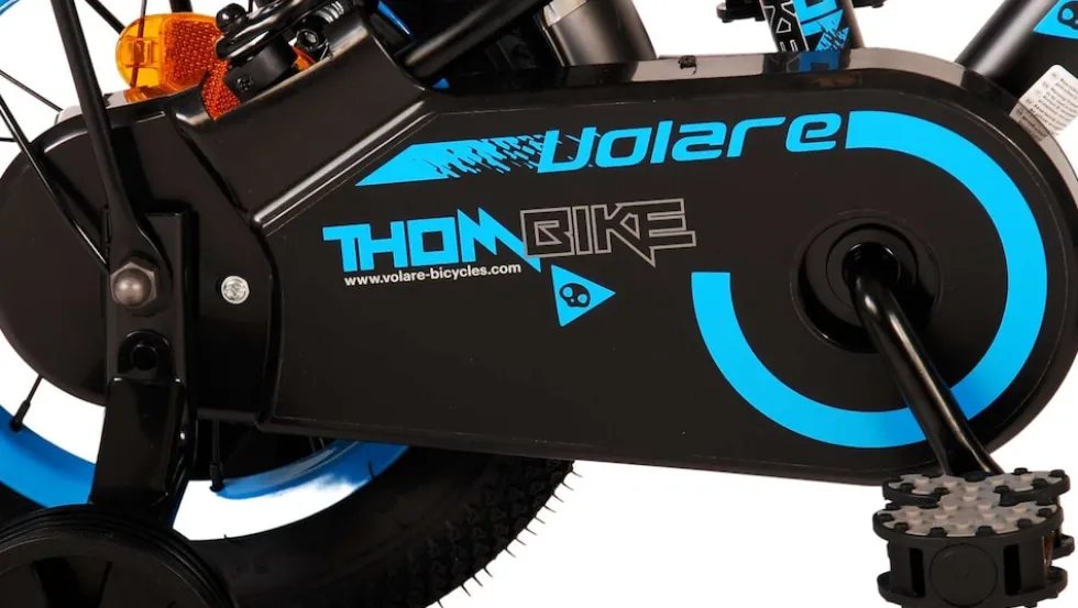 TPFSports Thombike Kinderfahrrad - Jungen - 12 Zoll - Rücktritt + Handbremse - Schwarz/Orange