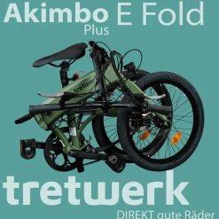 Tretwerk Akimbo Plus E Bike 20 Zoll Klapprad Elektrofahrrad 360Wh 155 - 190 cm Pedelec Klappfahrrad 8 Gang