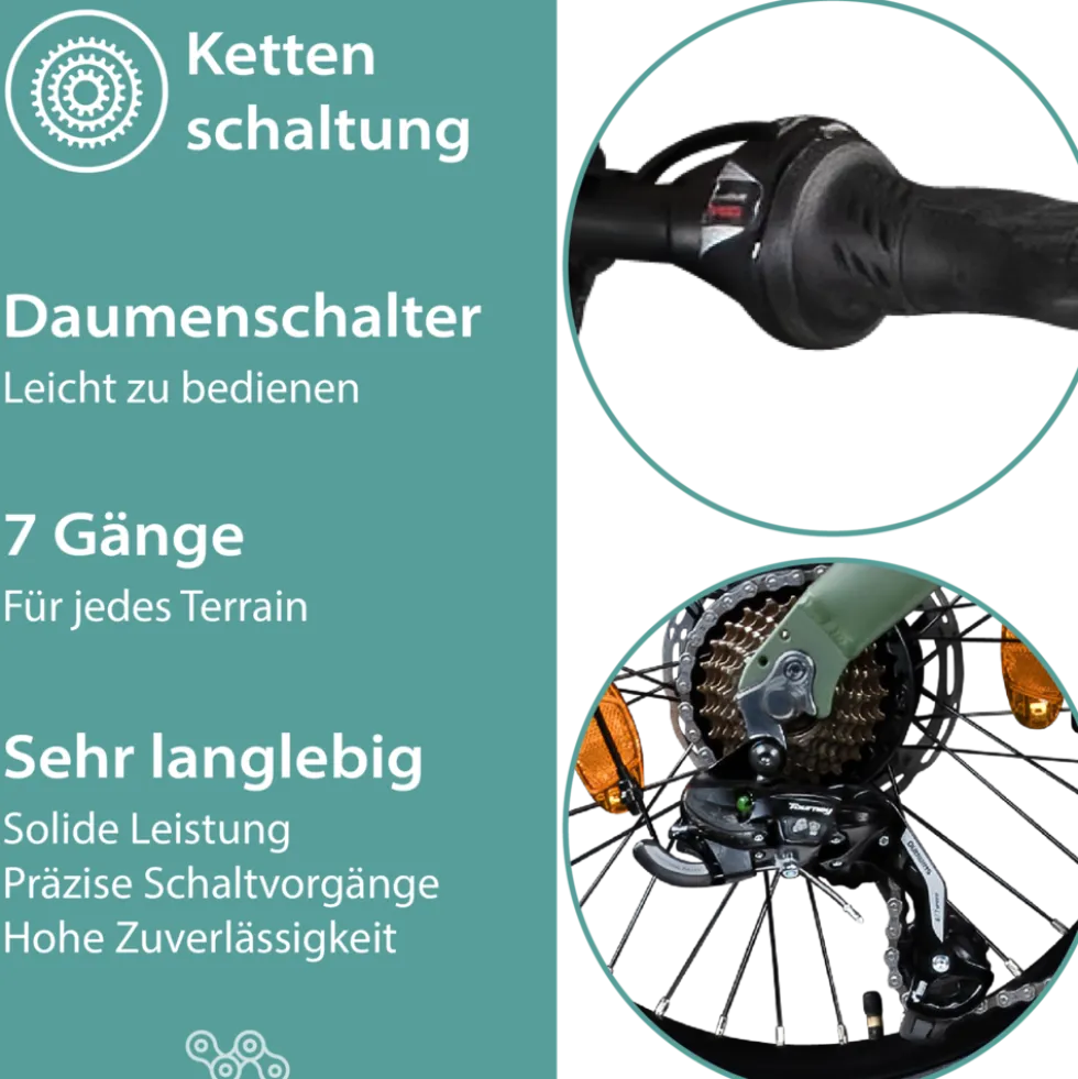 Tretwerk Akimbo Plus E Bike 20 Zoll Klapprad Elektrofahrrad 360Wh 155 - 190 cm Pedelec Klappfahrrad 8 Gang