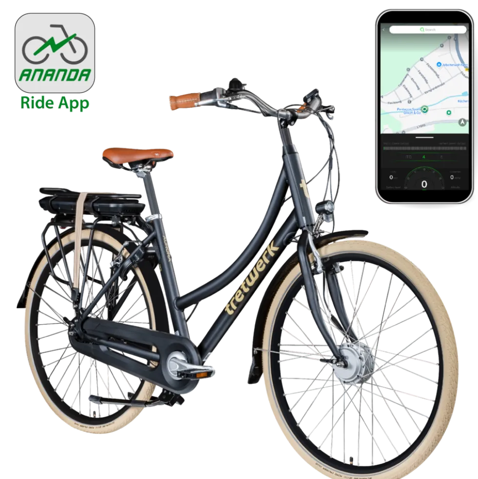 Tretwerk Aurora E Bike 28 Zoll Pedelec Damen Herren 155-185 cm Elektrofahrrad 522 Wh E Fahrrad Damenfahrrad 7 Gang