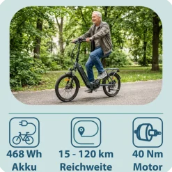 Tretwerk Camper 20" – Kompaktes E-Faltrad mit Shimano 7-Gang-Schaltung & 468Wh Akku