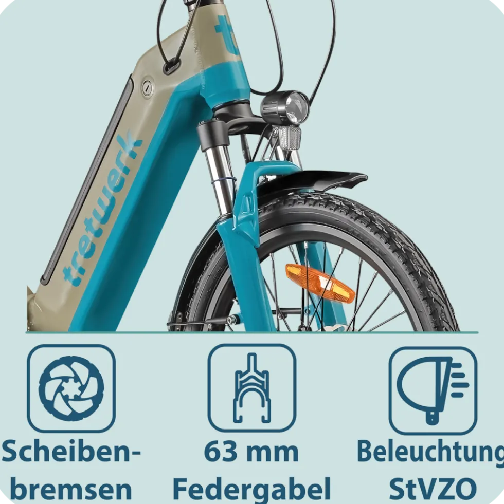 Tretwerk Camper 20" – Kompaktes E-Faltrad mit Shimano 7-Gang-Schaltung & 468Wh Akku