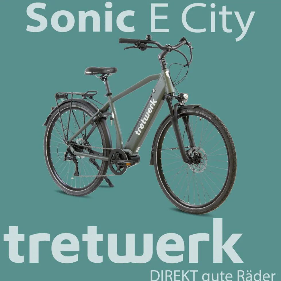 Tretwerk Sonic Pedelec 28 Zoll E Bike Trekkingrad 160 - 180 cm Elektrofahrrad Trekking 8 Gänge Damen Herren Fahrrad
