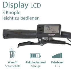 Tretwerk Sonic Pedelec 28 Zoll E Bike Trekkingrad 160 - 180 cm Elektrofahrrad Trekking 8 Gänge Damen Herren Fahrrad