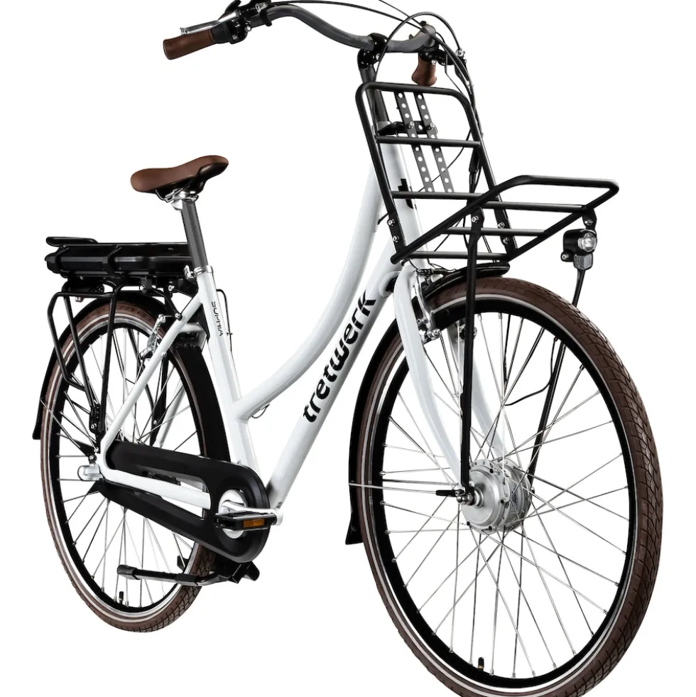 Tretwerk Sophia E Bike Damen Herren 28 Zoll Pedelec 3 Gang Elektrofahrrad mit 536 Wh Elektro Damenfahrrad Citybike mit Bluetooth und App