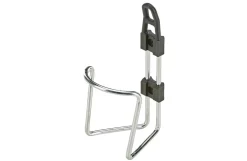 Trinkflaschenhalter, Aluminium, mit Befestitungsmaterial, farblich sortiert (schwarz und silber)