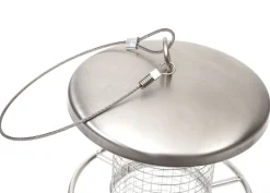 Vogelfutterstation MCW-G90, Futterspender Futtersäule, Edelstahl 27cm