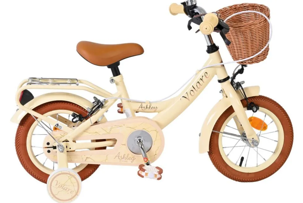 VOLARE Kinderfahrrad Ashley 12 Zoll ohne Rücktrittbremse, creme