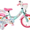 VOLARE Kinderfahrrad Unicorn 14 Zoll ohne Rücktrittbremse, grün