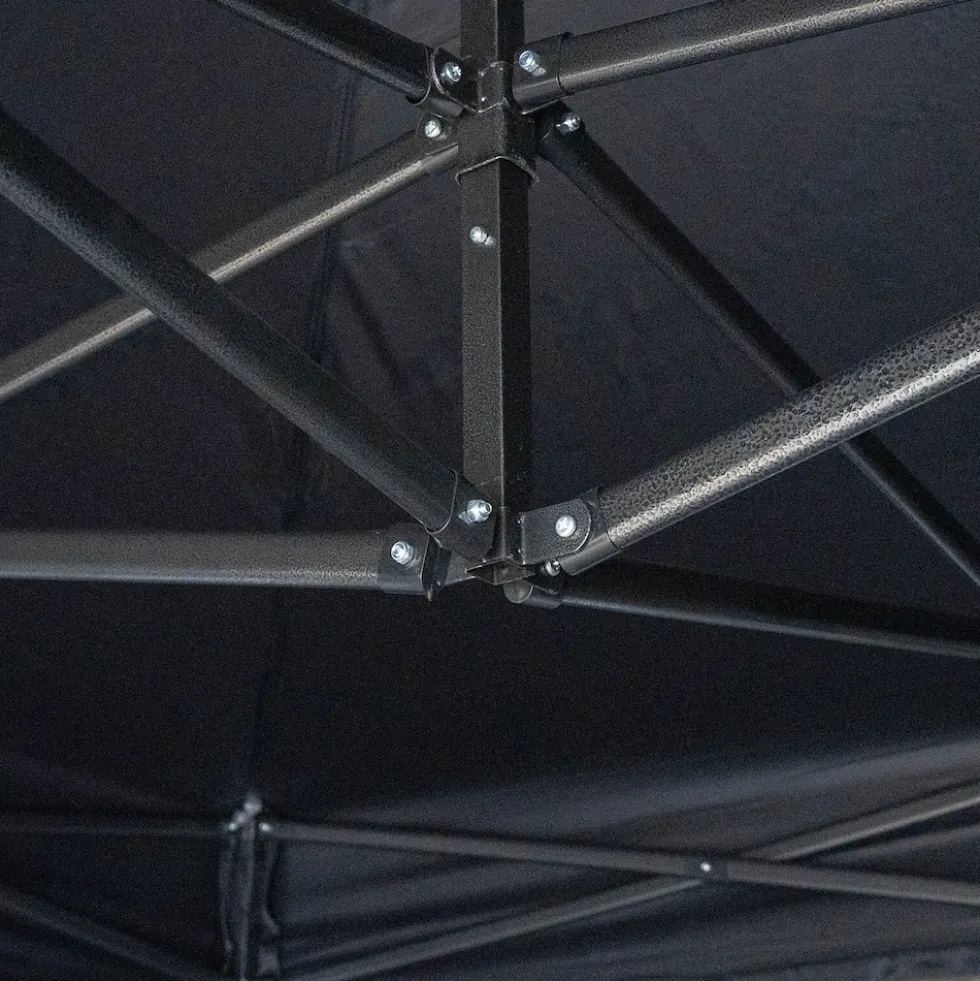 Weber #Werkeholics Easy-Up Zelt 3 x 3 m Pavillon inkl. 3 Seitenwände schwarz