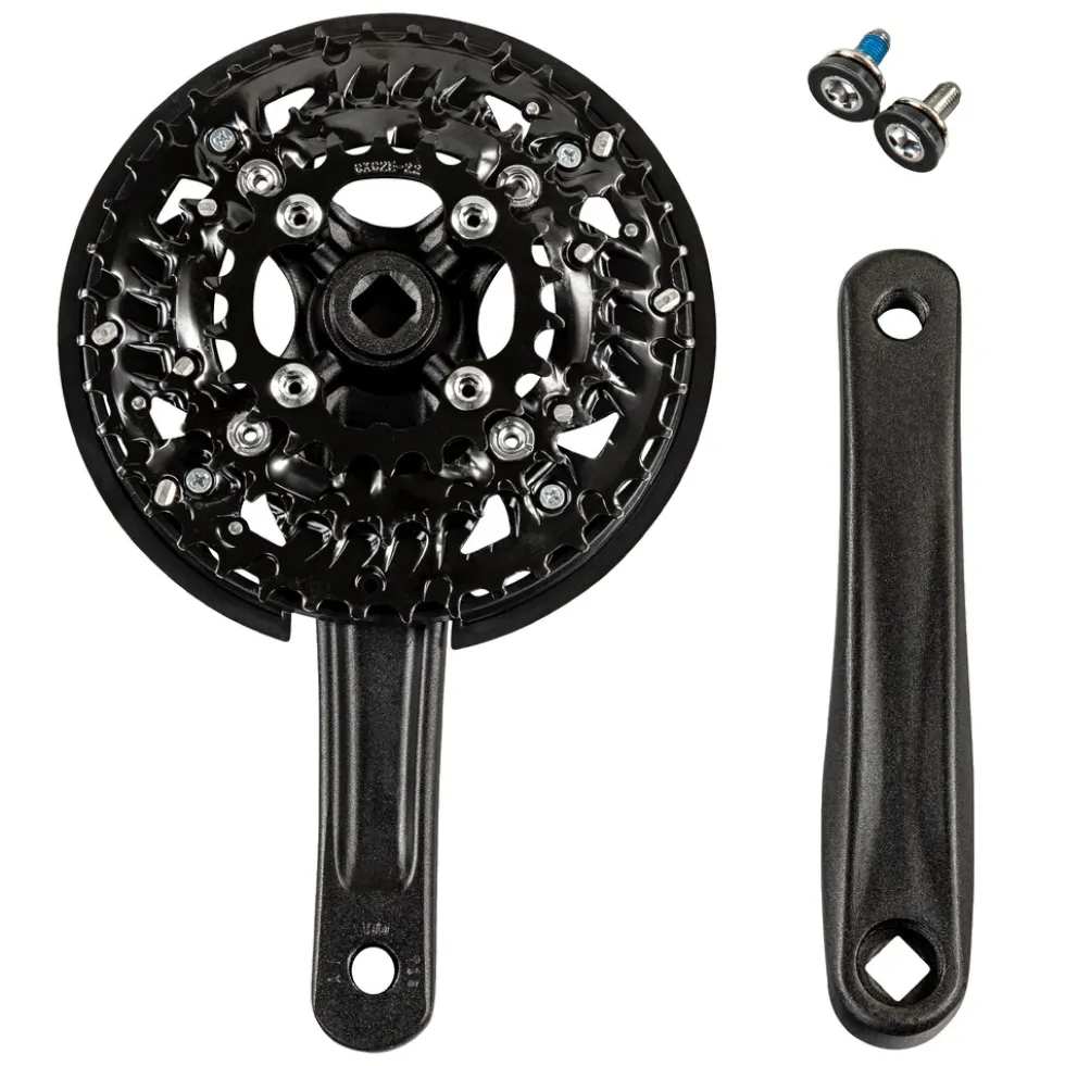 Wheeltop TCXC2E-HF1 Z802 / Z810 / X700 Kurbel 3-fach 40-30-22 Zähne 170 mm Vierkant Kurbelgarnitur Tretkurbel Fahrradkurbel Kettenradgarnitur Trekking Bike