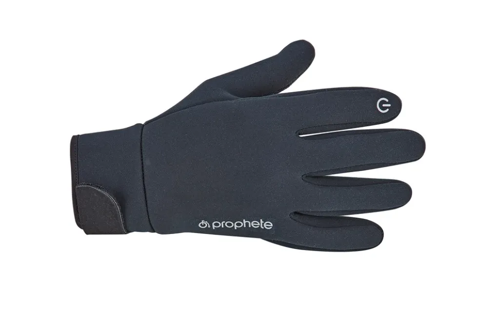 Winter Fahrradhandschuhe, wasserabweisendes und winddichtes Material, Relfektionselemente, Fleecefütterung, Größe: S/M, Farbe: schwarz