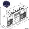 WONDERMAKE® Design Insektenhotel aus Holz mit 7 Zimmern und Terrasse, Bienenhotel groß hängend Nisthilfe für Wildbienen, 48 x 10,5 x 27 cm, braun schwarz