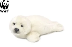 WWF Plüschtier Robbe (weiß, 24cm) lebensecht Kuscheltier Stofftier Seal