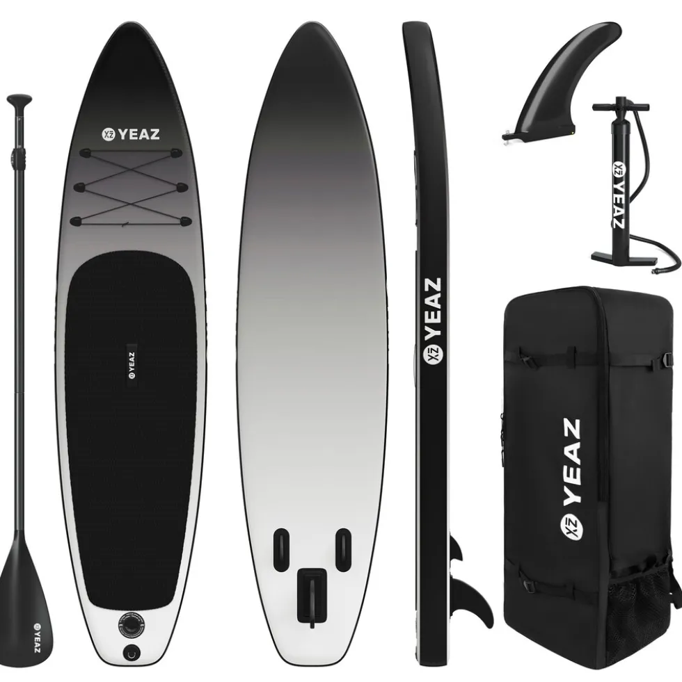 YEAZ SUP Board und Kit BLACK SANDS BEACH - EXOTRACE - SET