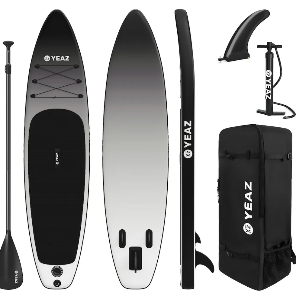 YEAZ SUP Board und Kit BLACK SANDS BEACH - EXOTRACE PRO - SET