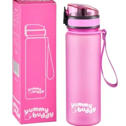 yummy buddy Kinder Trinkflasche 500ml Klick-Verschluss BPA-Frei Pink