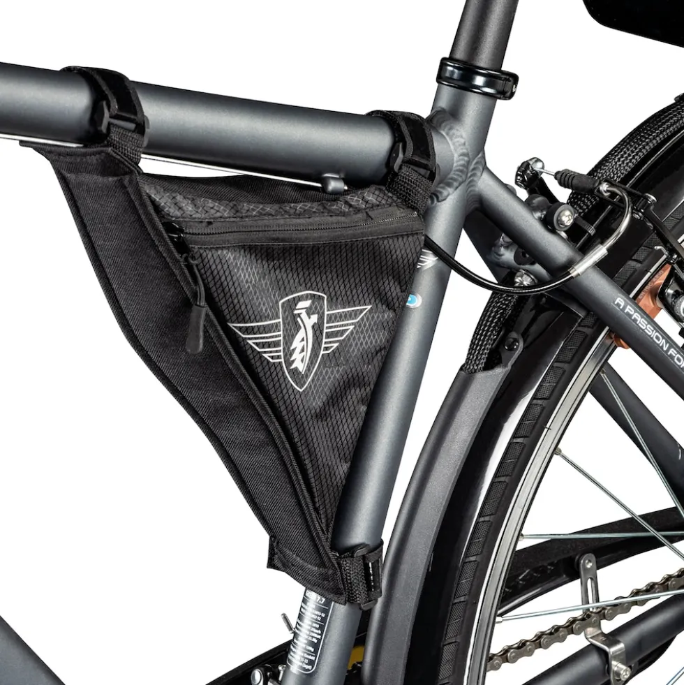 Zündapp Fahrradtasche für den Fahrrad Rahmen Tasche Oberrohrtasche Rahmentasche Radtaschen mit Klett und Reißverschluss