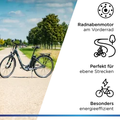 Zündapp Green 2.7 E Bike Damenfahrrad 28 Zoll 150 - 175 cm mit 3 Gang Nabenschaltung Rücktritt Pedelec Hollandrad Citybike Nabenmotor