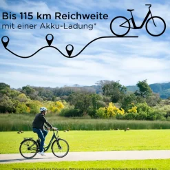 Zündapp Green 2.7 E Bike Damenfahrrad 28 Zoll 150 - 175 cm mit 3 Gang Nabenschaltung Rücktritt Pedelec Hollandrad Citybike Nabenmotor