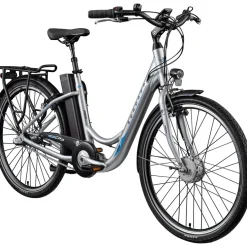 Zündapp Green 2.7 E Bike Damen Pedelec 3 Gang Shimano Schaltung retro 26 Zoll Damenfahrrad Elektrofahrrad 140-165 cm StVZO Hollandrad