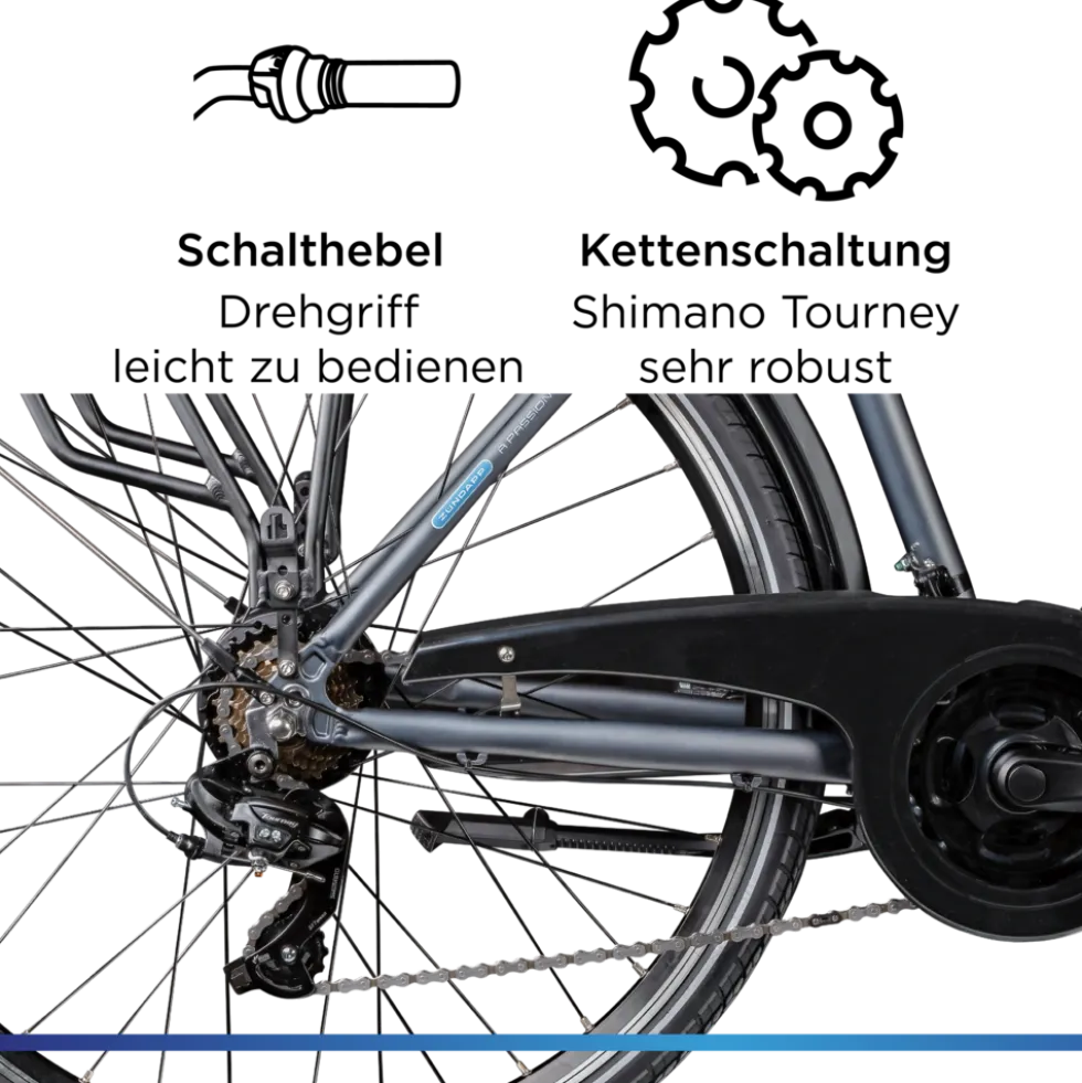 Zündapp Green 7.7 E-Bike Herren Trekkingrad 28 Zoll Pedelec 155 - 185 cm Trekkingbike mit 21 Gang E Fahrrad StVZO Tourenrad