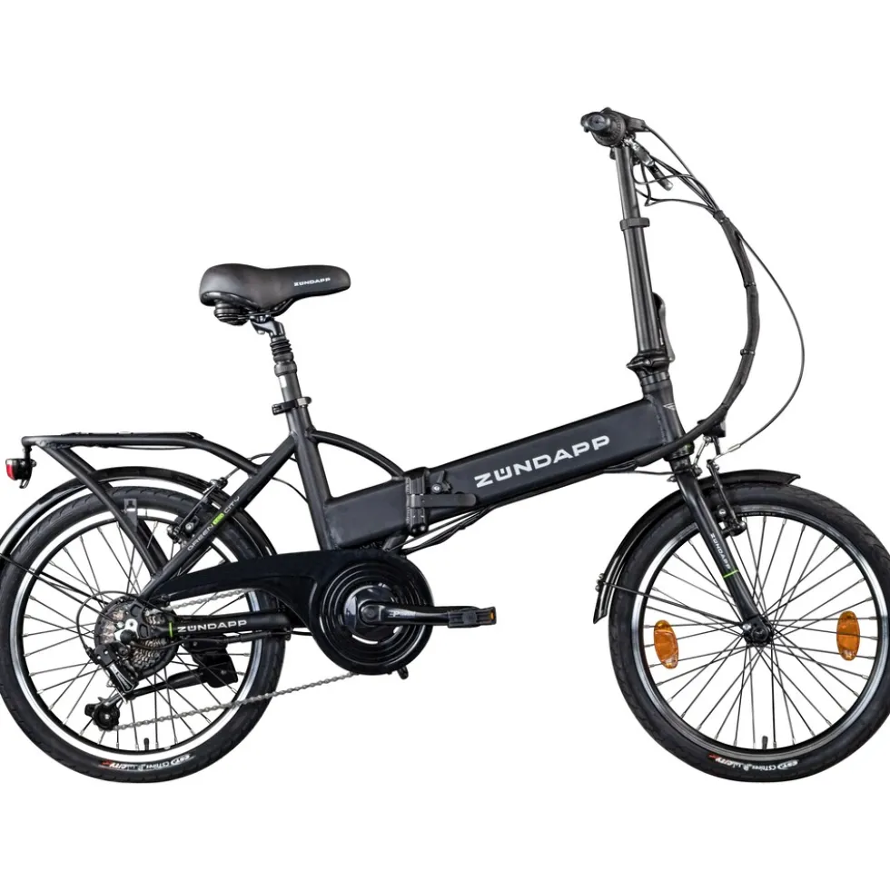 Zündapp Green 1.0 20 Zoll Elektro Klapprad für Erwachsene 150 - 180 cm 6 Gang E Klappfahrrad E Bike Faltrad Pedelec StVZO