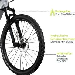 Zündapp HX522 E Bike E Mountainbike 29 Zoll Pedelec Brose Hardtail MTB Fahrrad Elektro Fahrräder 12 Gang 522 Wh Akku