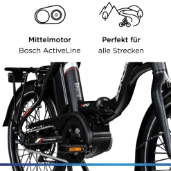 Zündapp X20 E Bike Klapprad Pedelec für Damen und Herren 150 - 190 cm E Fahrrad Bosch Faltrad Tiefeinsteiger Urban Bike