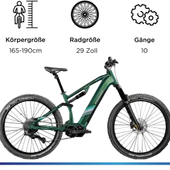 Zündapp X1000 E Bike Mountainbike Fully 29 Zoll 10 Gänge Pedelec Herren 165 - 190 cm Elektrofahrrad 730Wh