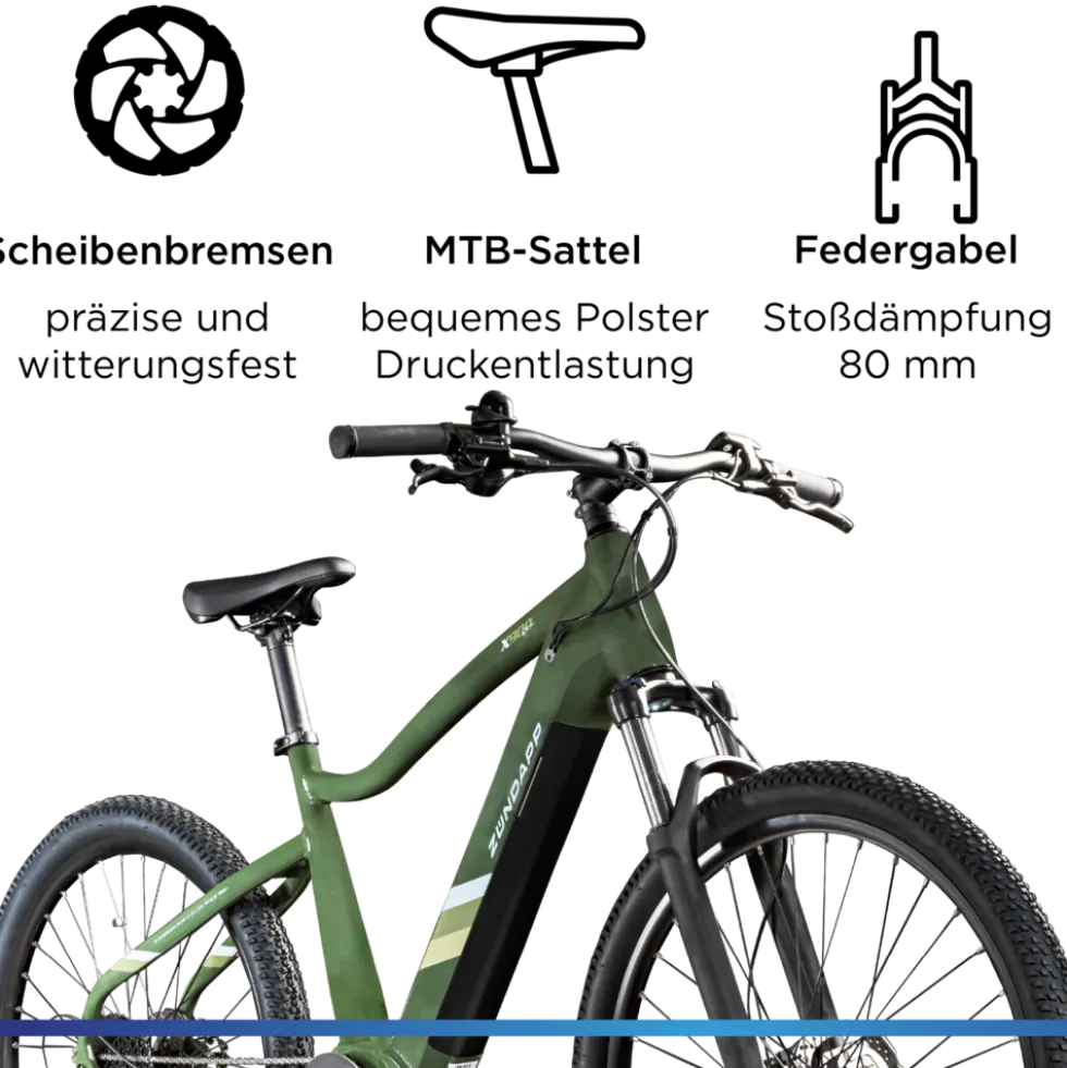 Zündapp X900 E Bike Mountainbike 27,5 Zoll Pedelec Herren 165-180 cm Elektrofahrrad 10 Gang EMTB Hardtail mit Mittelmotor