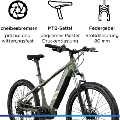 Zündapp X900 E Bike Mountainbike 27,5 Zoll Pedelec Herren 165-180 cm Elektrofahrrad 10 Gang EMTB Hardtail mit Mittelmotor