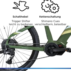 Zündapp X900 E Bike Mountainbike 27,5 Zoll Pedelec Herren 165-180 cm Elektrofahrrad 10 Gang EMTB Hardtail mit Mittelmotor