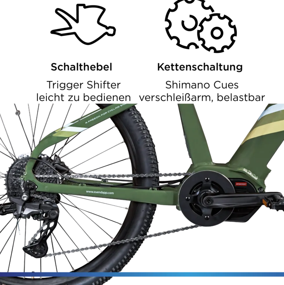 Zündapp X900 E Bike Mountainbike 27,5 Zoll Pedelec Herren 165-180 cm Elektrofahrrad 10 Gang EMTB Hardtail mit Mittelmotor