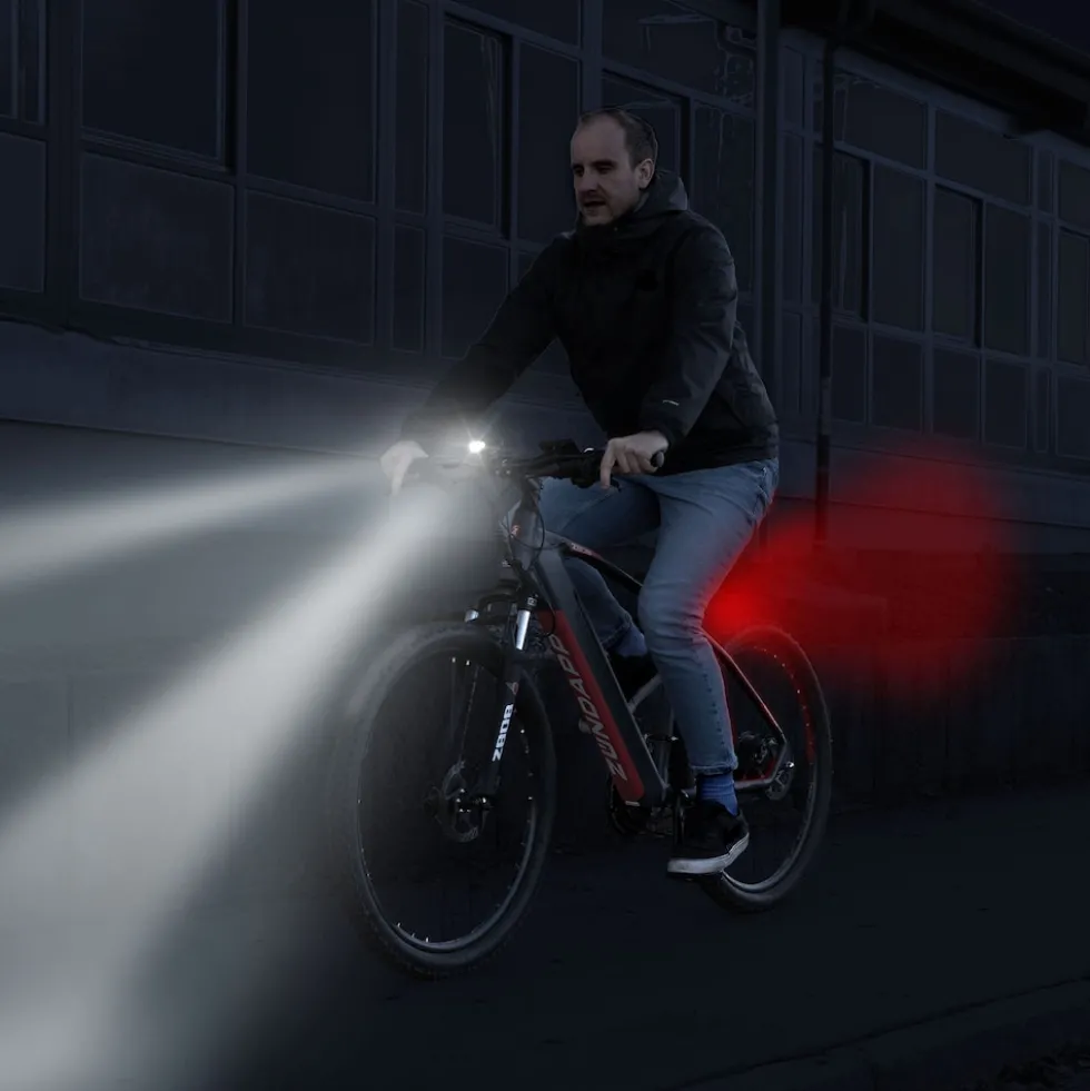 Zündapp ZA.K.15 LED Beleuchtungsset StVZO Fahrradlicht Fahrrad Lampe Set Beleuchtung Fahrrad Akku Lampenset